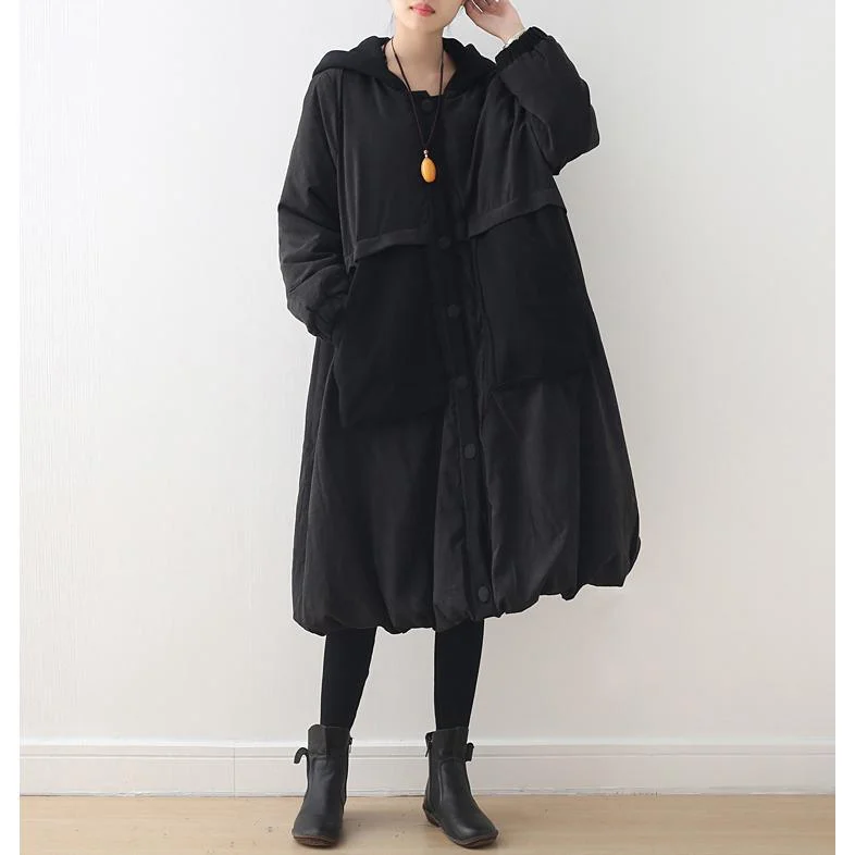 2018 black winter parkas plus size clothing hooded winter Casual pockets coats Asymmetrical Zip Overcoat 2018 black winter parkas plus size clothing hooded winter Casual pockets coats Asymmetrical Zip Overcoat