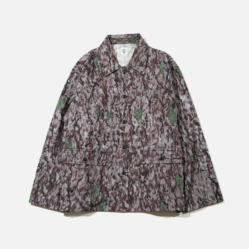 South2 West8 Hunting Shirt - Horn Camo Cotton Ripstop Urban Street Chic Coat