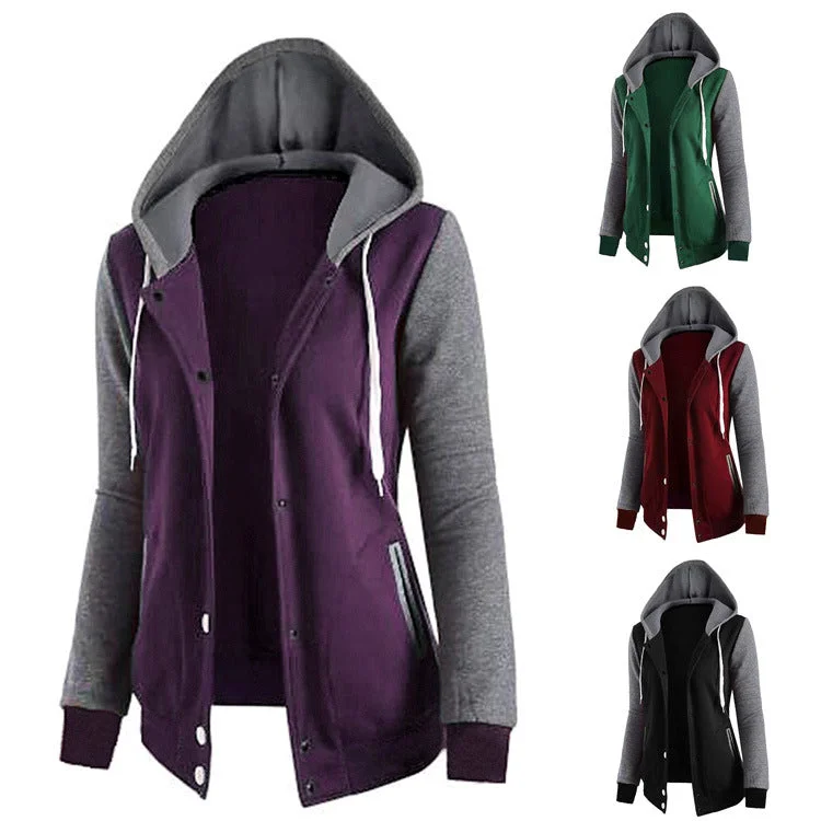 Women's hooded jackets Relaxed Office Overcoat