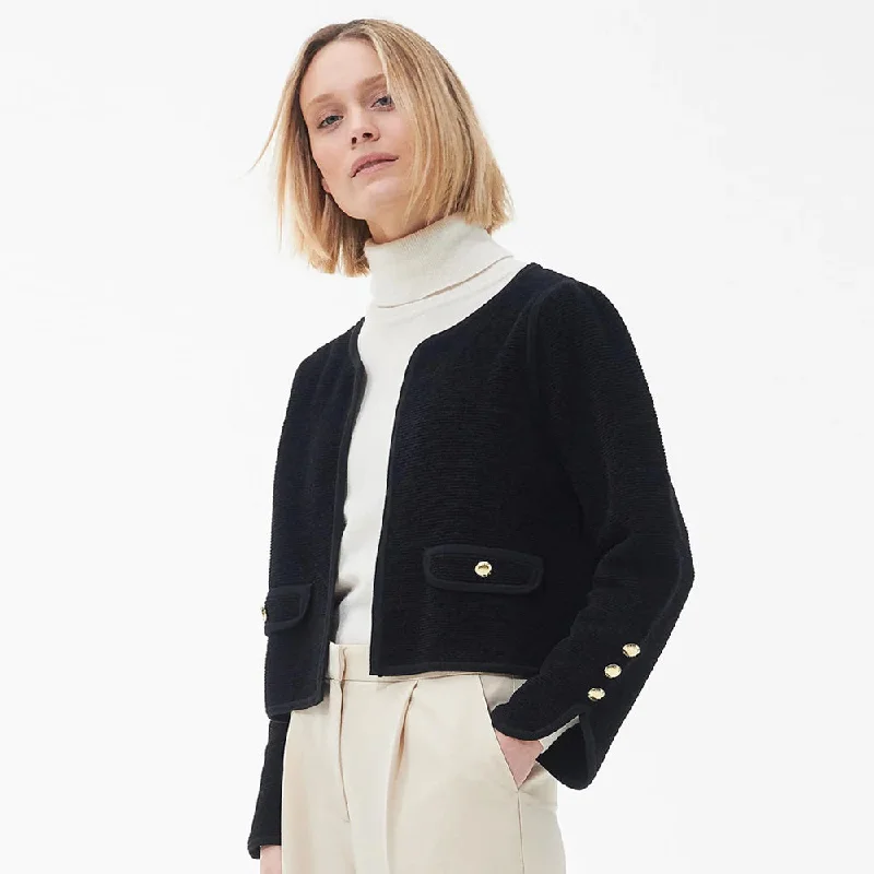 Barbour Loretta Knitted Jacket Black Softshell Outdoor Jacket