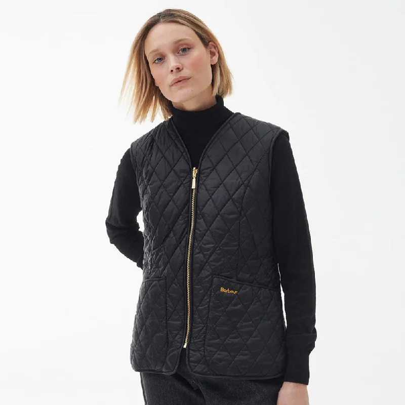 Barbour Markenfield Liner Black/Black Buttoned Peplum Coat
