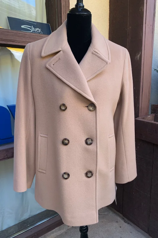 Mallia Wool Coat Fur-Lined Aviator Coat