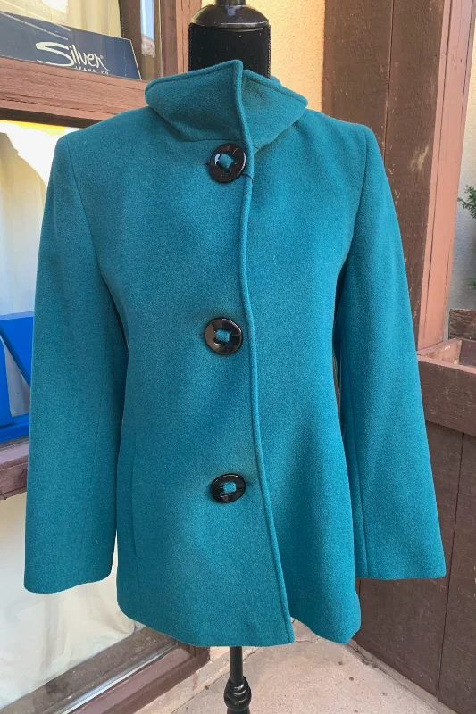Mallia Wool Coat Elegant Satin Bolero