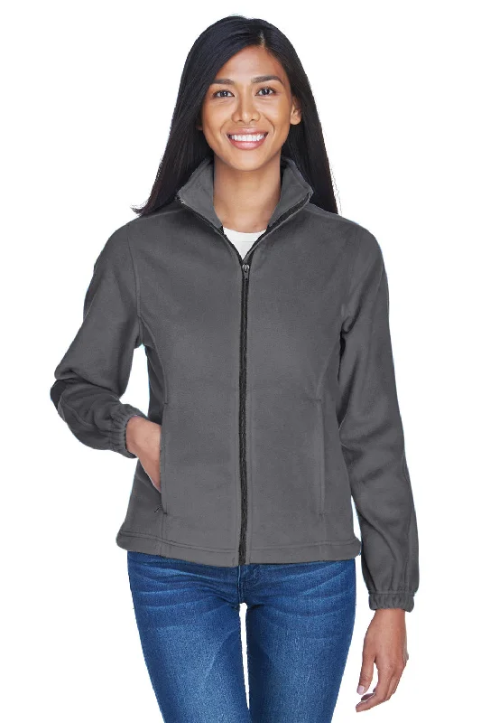 UltraClub Womens Iceberg Pill Resistant Fleece Full Zip Jacket - Charcoal Grey Vegan Leather Trench UltraClub Womens Iceberg Pill Resistant Fleece Full Zip Jacket - Charcoal Grey Vegan Leather Trench