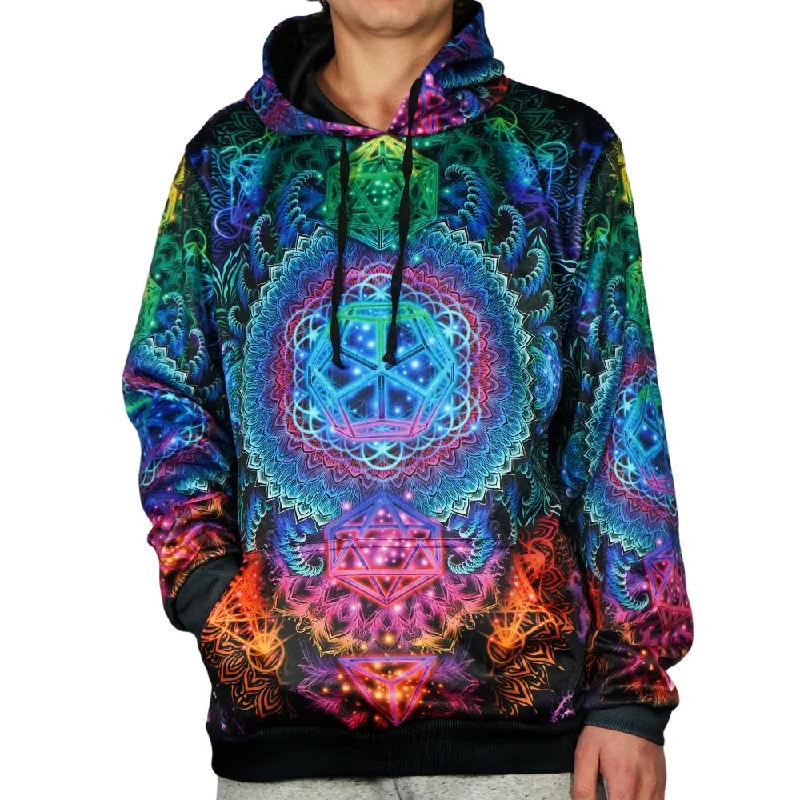 Platonic Mandala v2 Unisex Hoodie Hoodie with Turtle Neck Cozy Winter