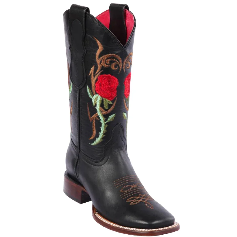 Red Rose Women's Cowboy Boots High-End Women's Suit