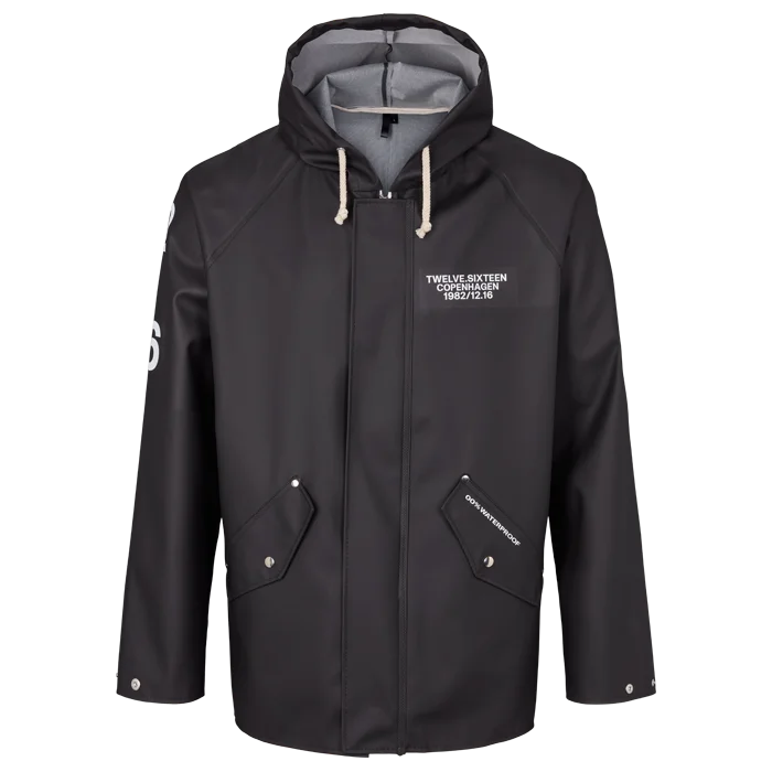 Twelve Sixteen Rain 100 W Zipper Black Water Resistance 15,000 mm Elegant Duster Vest