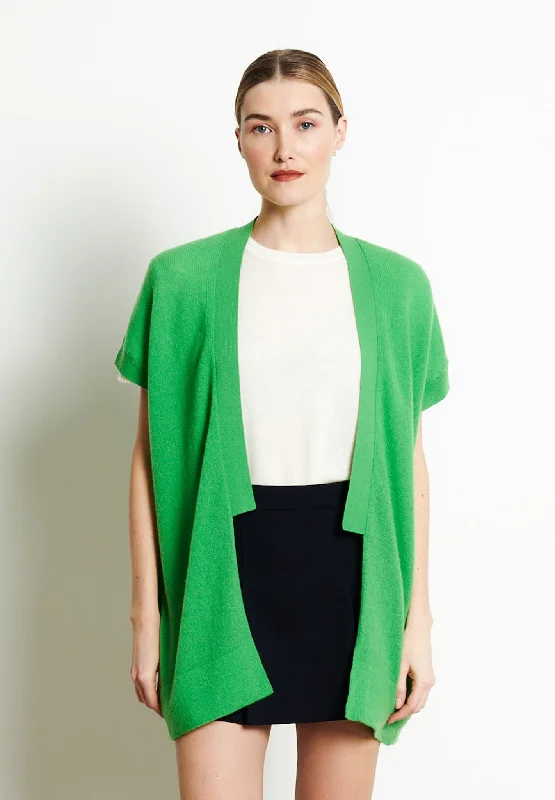 RIA 4 Kimono en cachemire vert pomme Soft Wool Cape