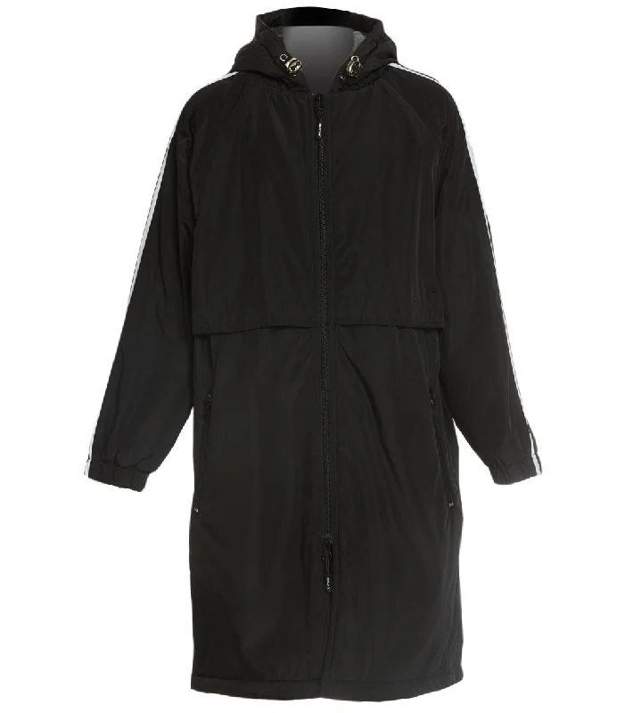 Sporti Striped Comfort Fleece-Lined Swim Parka Youth Boho Fringe Overcoat