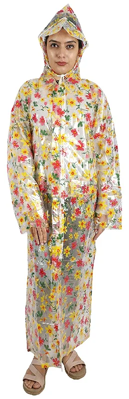 Romano nx Waterproof Lovely Printed Rain Overcoat for Women Sleek Water-Resistant Coat