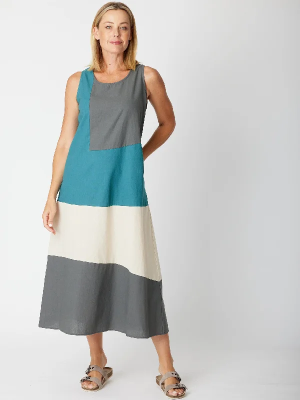 Ho Chi Min 90 Degrees Dress - 30614 Petrol